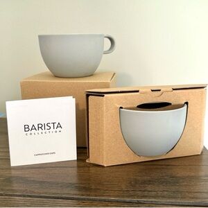 Nespresso Barista Collection Cappuccino Cups (Medium) — Set of 2, Light Gray